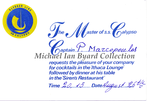 Invitation to Captainm's Table